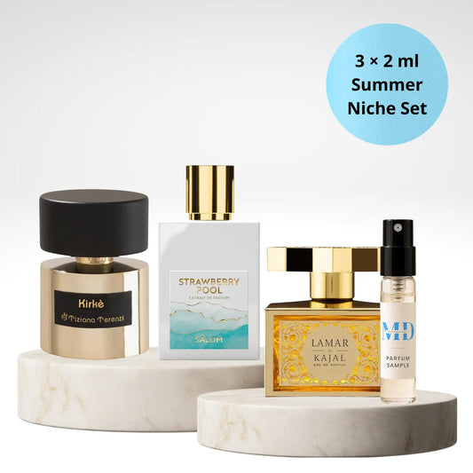 Summer Bliss Parfümproben Set mit Kirke, Lamar und Strawberry Pool als exklusive Nischenparfüm-Proben à 2 ml